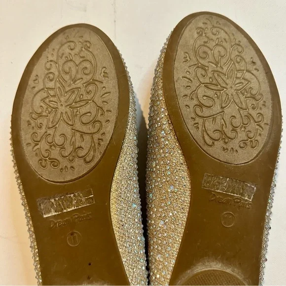 Dream Pairs Women’s Sole-Shine Cream White Rhinestone Ballet Flats Shoes Sz 11 - Picture 8 of 8